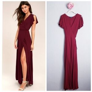Lulu's Burgundy Maxi Dress